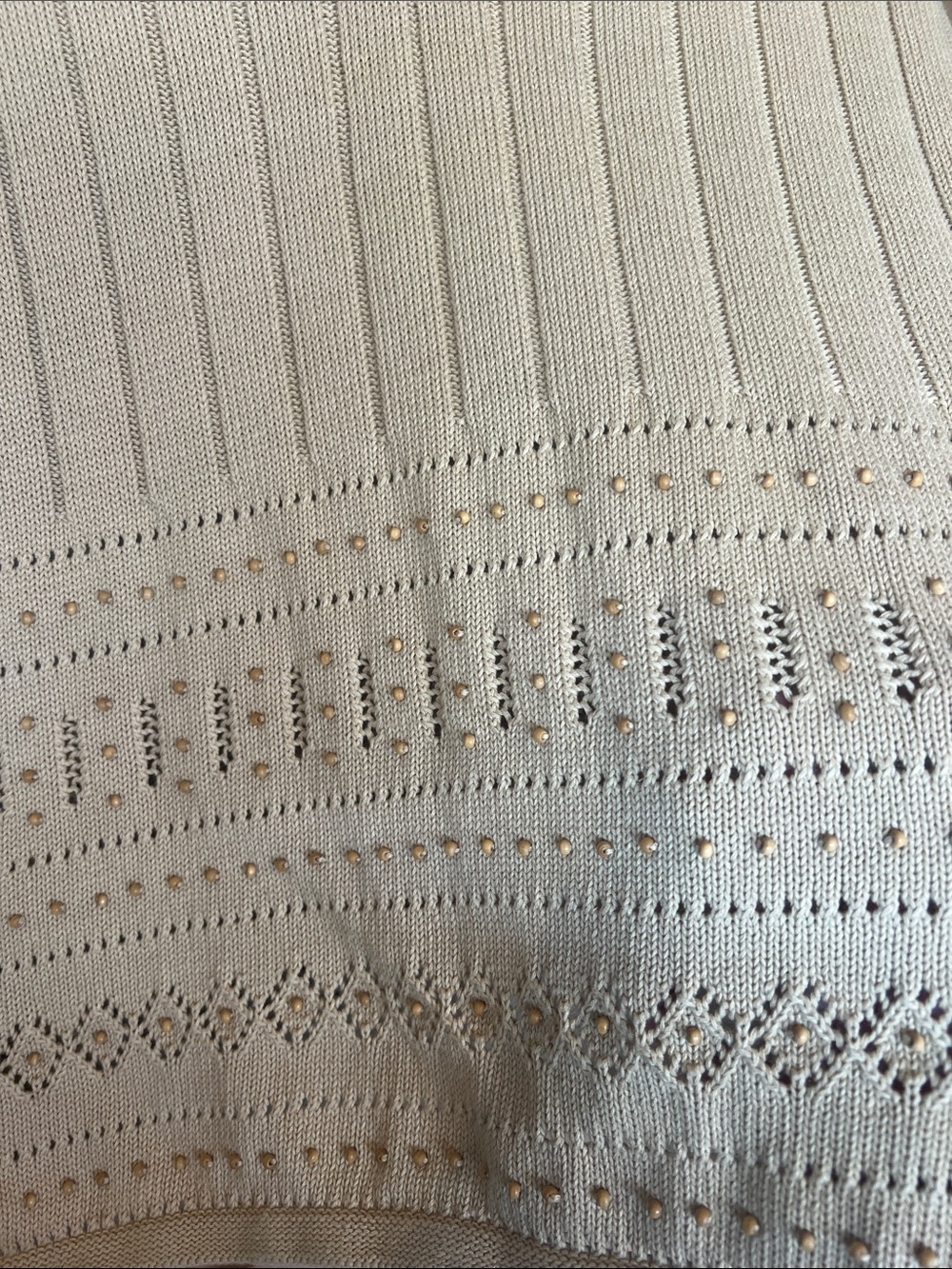 Liz Claiborne Beige Knit Sleeveless Vest - Picture 8 of 15